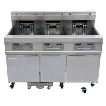 Frymaster 31814EF three tank electric high-production fryer with filtration