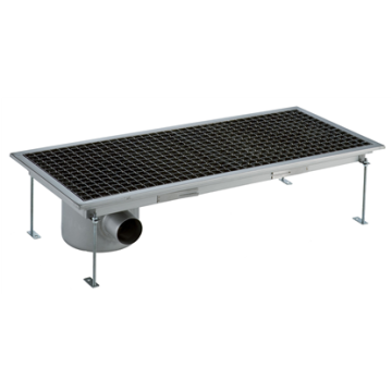 Electrolux Floor Drain with Stainless Steel Grate and Side Drain - Horizontal outlet 400x950 mm PNC 328057