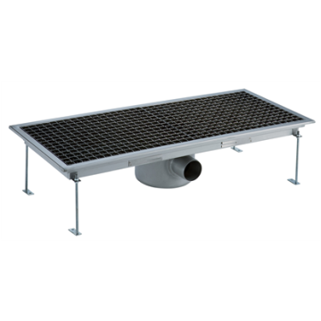 Electrolux Floor Drain with Stainless Steel Grate and Central Drain - Horizontal outlet 400x950 mm PNC 328067