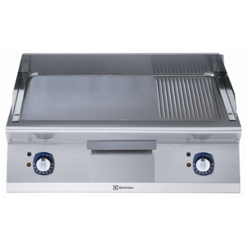 Electrolux 700XP 800mm Electric Fry Top, Smooth and Ribbed Brushed Chrome Plate PNC 371329