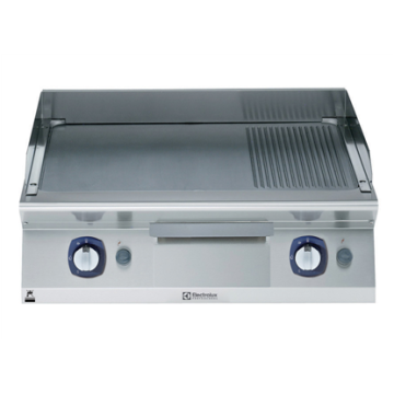 Electrolux 700XP 800mm Gas Fry Top, Smooth and Ribbed Brushed Chrome Plate PNC 371335