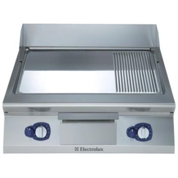 Electrolux 391055 900XP 800mm wide Gas Griddle with Chrome Cooking Surface. Model number: E9FTGHCP00