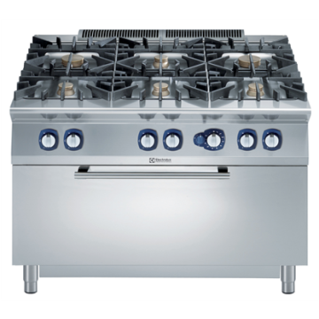 Electrolux 900XP 6-Burner Gas Range on Large Gas Oven with 3mm worktop and electric ignition PNC 391255