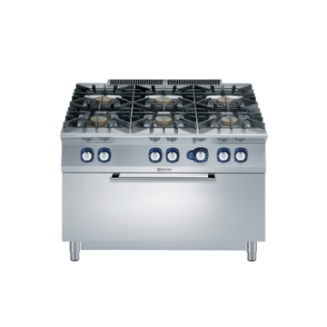 Electrolux 900XP 6-Burner Gas Range 10 kW on Large Gas Oven with 3mm worktop and electric ignition PNC 391256