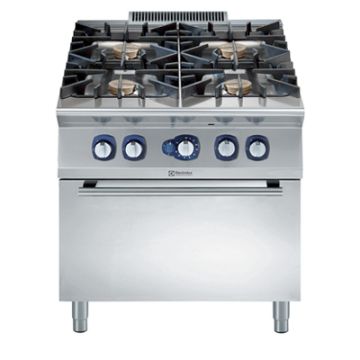 Electrolux 391577 Modular Cooking Range Line 900XP 4-Burner Gas Range 10 kW on Gas Oven