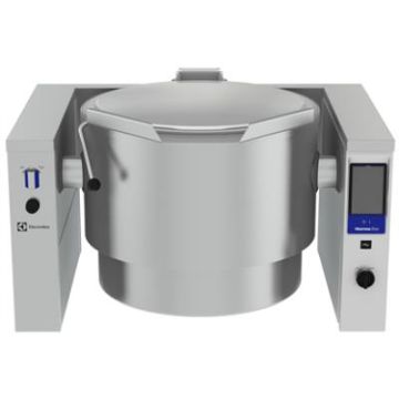 Electrolux Thermaline 586058 Steam Tilting Boiling Pan 150 litre Freestanding Electronic. Model number: PBOT15SGCO