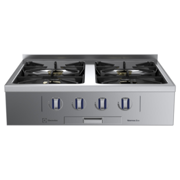 Electrolux thermaline 85 - 4-Burner Gas Top with Ecoflam, 1 Side, Backsplash PNC 588528