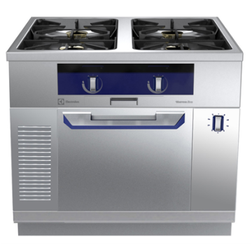 Electrolux thermaline 90 - 4-Burner Gas Top with Ecoflam on Passthrough Static Gas Oven, 2 Sides, H=700 (Town G PNC 593347