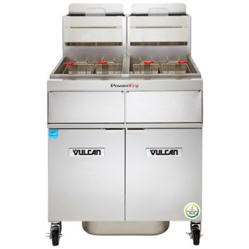 Vulcan Hart PowerFry5 2VK85DF gas fryer digital control and KleenScreen PLUS&reg; filter