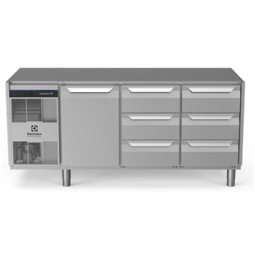 Electrolux ecostore HP Premium Refrigerated Counter - 440lt, 1-Door, 6x1/3 Drawers, No Top PNC 710048