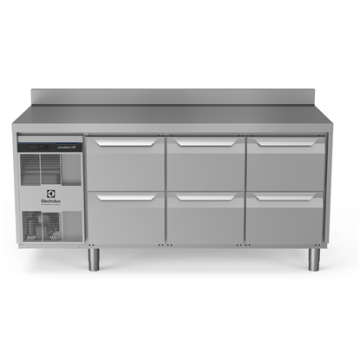 Electrolux ecostore HP Premium Refrigerated Counter - 440lt, 6 Drawers - upstand PNC 710145