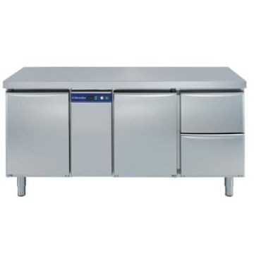 Electrolux 726568 Refrigerated Counter. Capacity: 440 litres. 2 Doors 2 Drawers. Requires remote condenser. Model number: RCDR3M22R