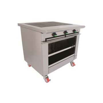 Falcon E1026X Chieftain Electric Boiling Top with Three Elements. Mounted on a Base Stand