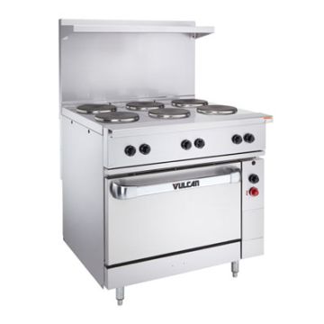 Vulcan Hart Electric Range EV36S-3HT-208 with 3 Hot-Tops