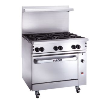 Vulcan Hart 36C-2B24G gas cooking range. Endurance&#8482; series. 2 burners, griddle and convection oven. 