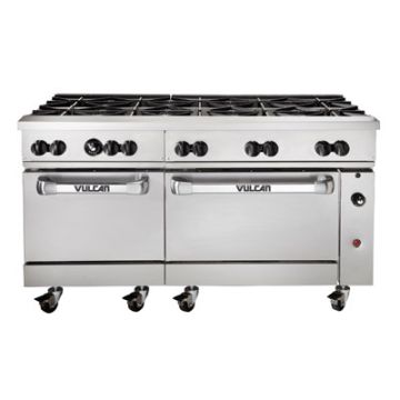 Vulcan Hart 60SC-10B gas cooking range. Endurance&#8482; series. 10 burners and 2 ovens. 