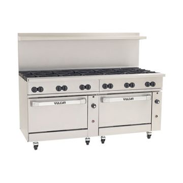 Vulcan Hart 72CC-12B gas cooking range. Endurance&#8482; series. 12 burners and 2 ovens. 