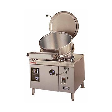 Market Forge MT25-EO 25 gallon &#40;95 litres&#41; electric tilting kettle on a modular base 