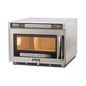 Sharp R-1900M 1900w Heavy Duty Programmable Dual Touch Control Commercial Microwave Oven