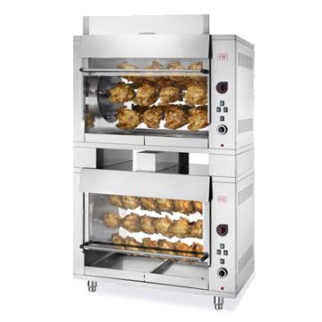 CB 2/P10-8 96P planetary chicken rotisserie. Gas. 96 bird capacity