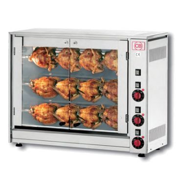 CB E-12P-S3 chicken rotisserie. Electric. 12 bird capacity