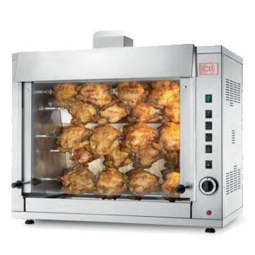 CB G-20P-S5 chicken rotisserie. Gas. 20 bird capacity