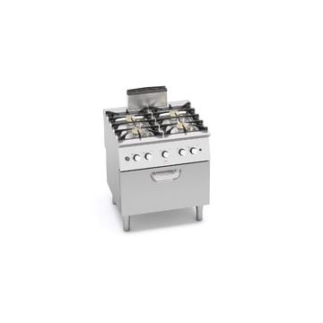 Bertos S700 4-burner stove with 2/1 gn gas oven 07704000 SG7F4+FG