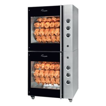 Fri-Jado TDR8+8 Manual Chicken Rotisserie for 80 chickens. Electric Power. 