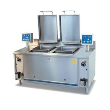 Automatic Pasta Cooker. 300 Litre. Twin tank 150 + 150 litre. Steam heating. Icos MCP 30V