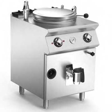 Mareno NPI76G5V Gas Boiling Pan 50 Lt. Indirect Heating, Model With Automatic Condensed Steam Outlet Kw (Gas) 10.5 - E 0.3