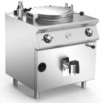 Mareno NPI78G8V Gas Boiling Pan 80 Lt. Indirect Heating, Model With Automatic Condensed Steam Outlet Kw (Gas) 17 - E 0.3