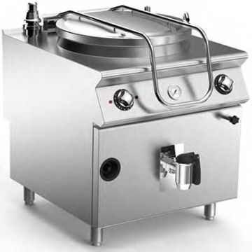 Mareno NPI98G10V Gas Boiling Pan 100 Lt. Indirect Heating, Model With Automatic Condensed Steam Outlet Kw (Gas) 21 - E 0.3