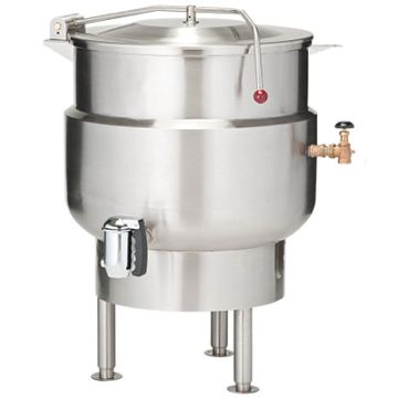 Vulcan Hart K20DL 2/3 Jacketed 20 Gallon Direct Steam Floor Kettle. 